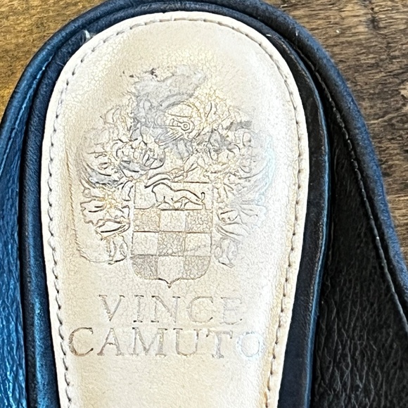 Vince Camuto Navy Blue Leather Mule Size 6.5 - Picture 8 of 10